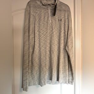 Under Armour mens Gray heat gear Pullover lightweight jacket. mens Large.NWT